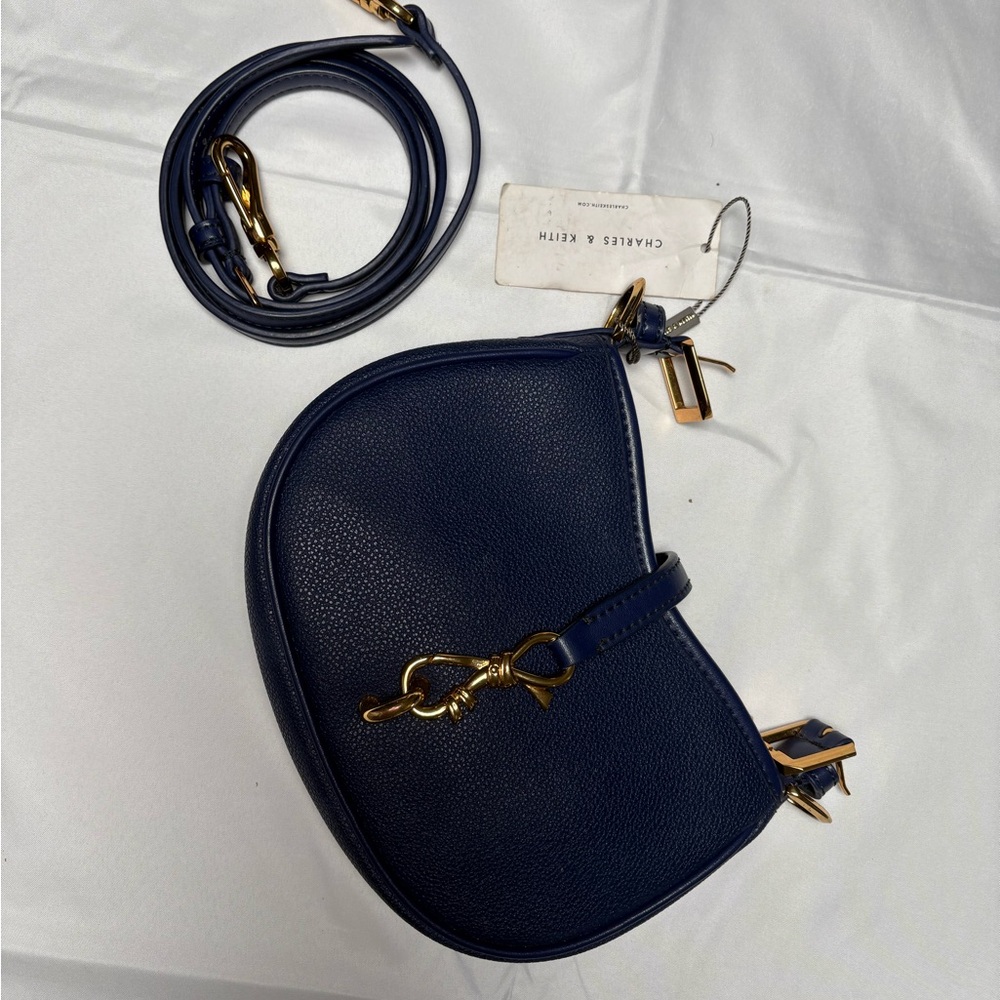 Charles & Keith Midnight Blue Crossbody Bag